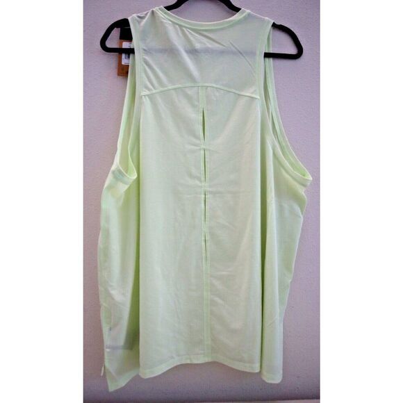 The North Face Women's Sz 2X Lime Cream Heather Wander Slitback Tank Top - Picture 2 of 13